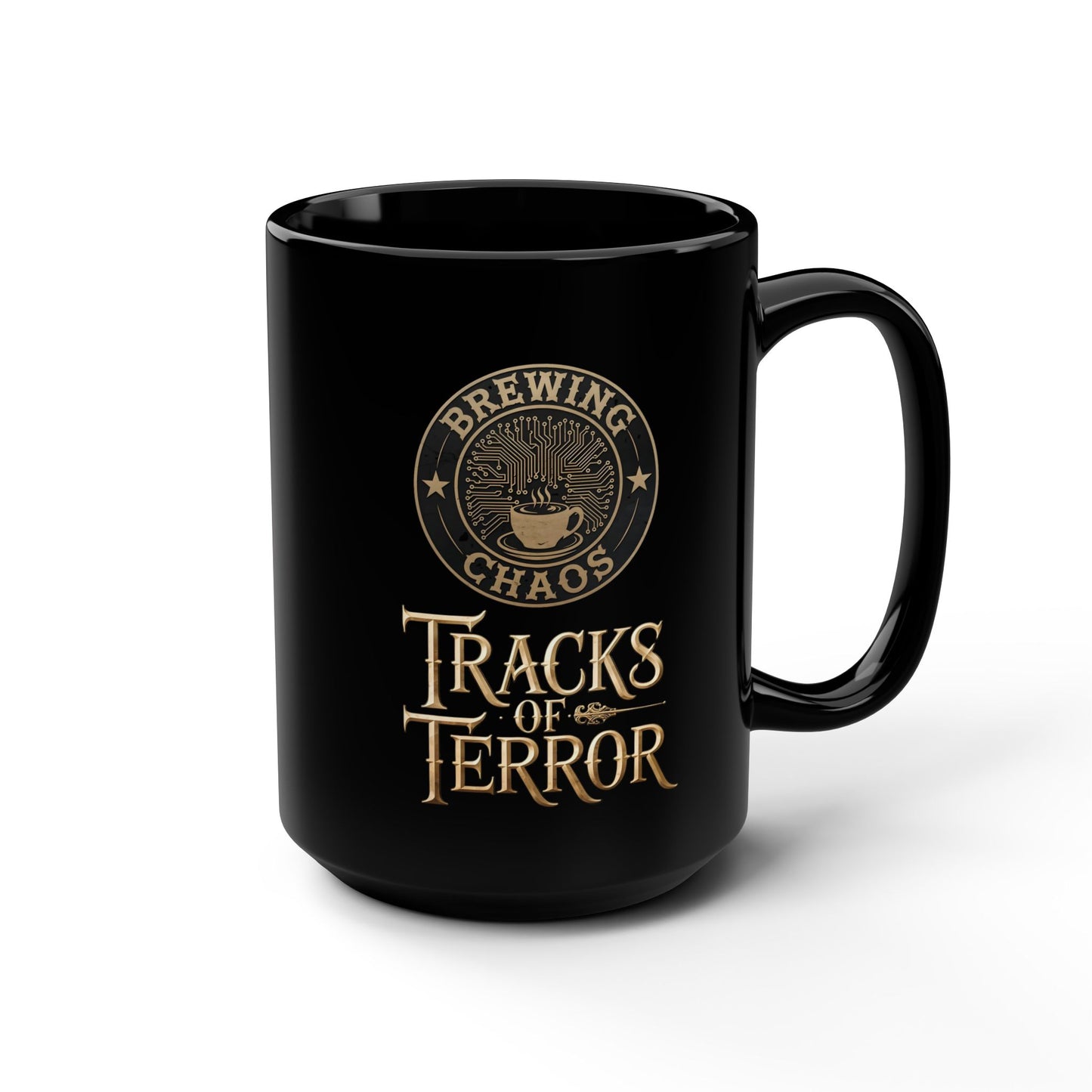 Tracks of Terror Mug, 15oz