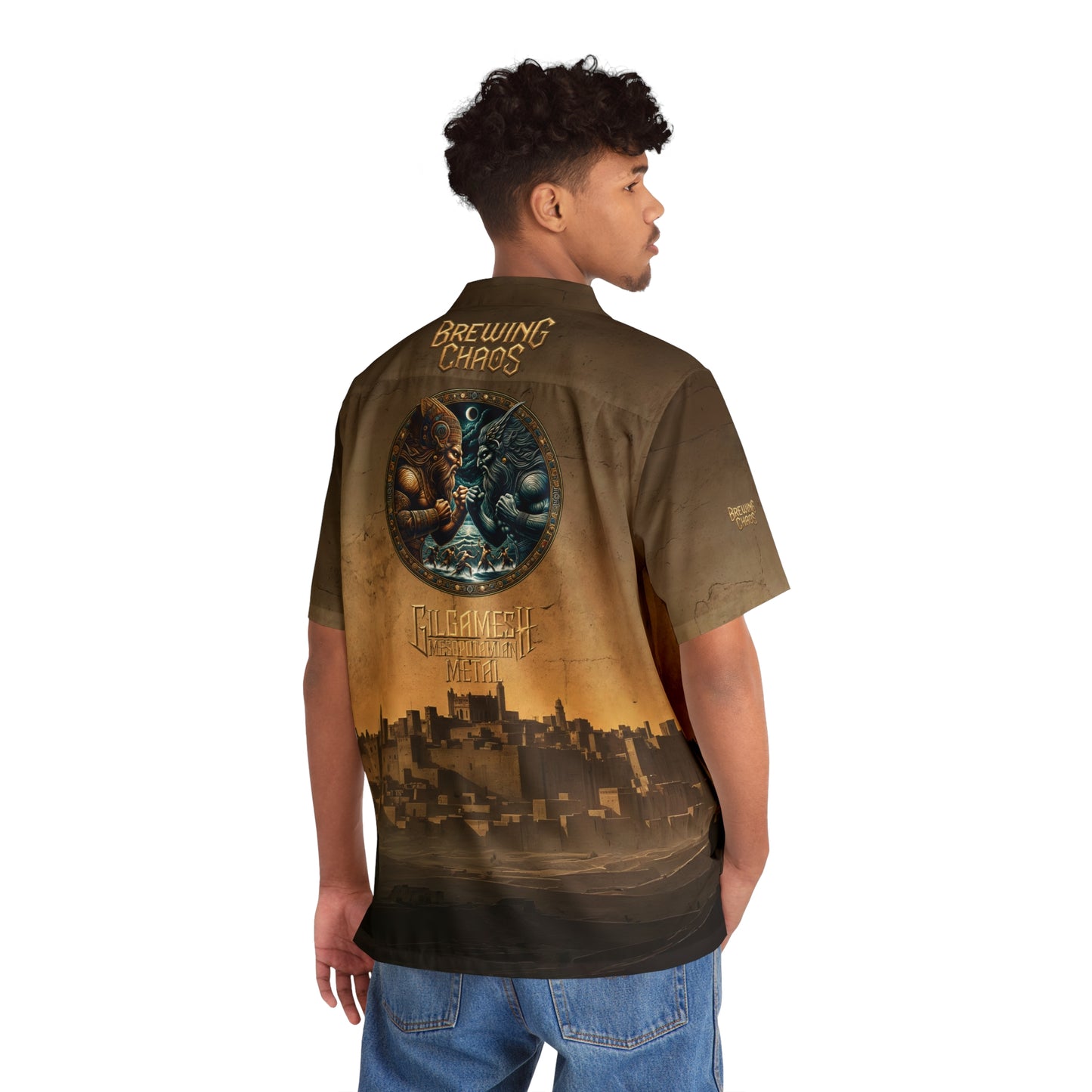 Gilgamesh Mesopotamian Metal Hawaiian Shirt