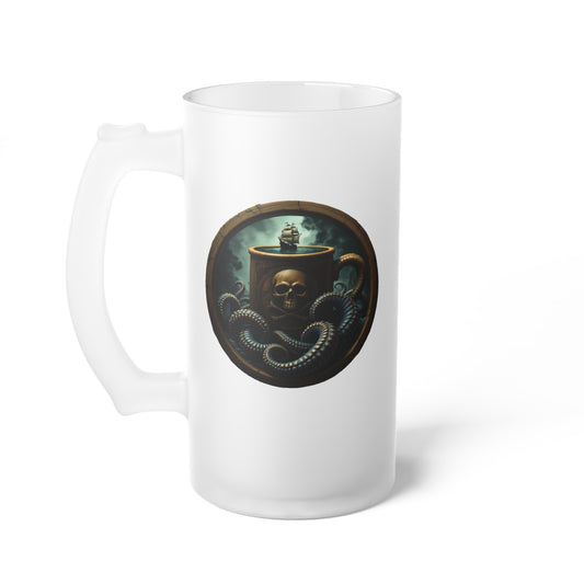 Tides of Plunder Frosted Glass Beer Mug