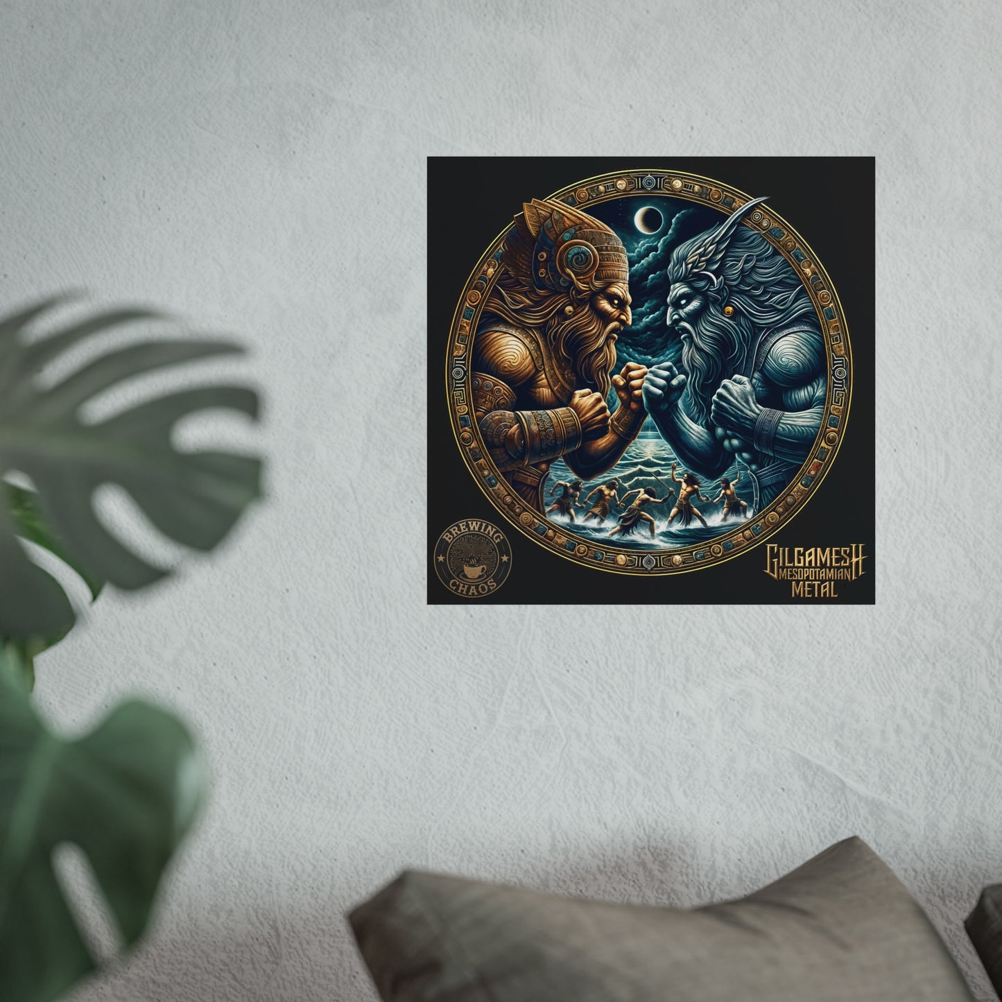 Gilgamesh Mesopotamian Metal Art Posters